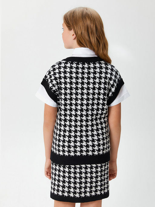 ACOOLA / Жилет детский для девочек Jimmy черно-белый фото 7