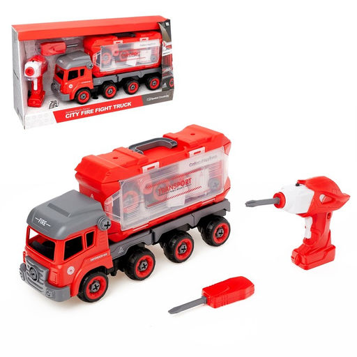 Конструктор винтовой «Пожарная станция», с электр. шуруповертом, р/у, 95, деталей