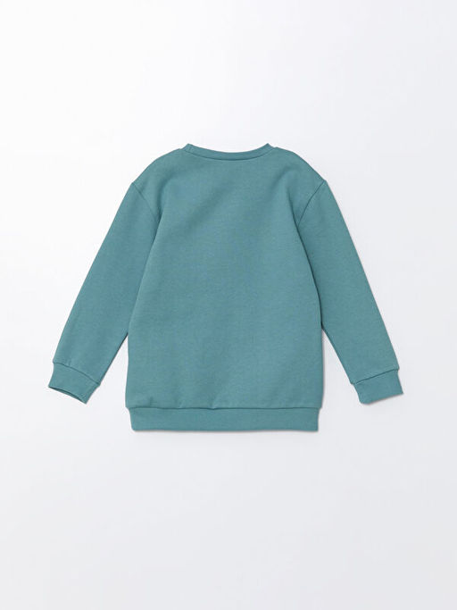 Bisiklet Yaka Uzun Kollu Bask?l? Erkek Bebek Sweatshirt - Waikiki фото 3