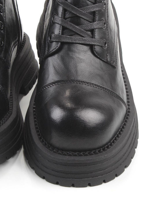 01-A13-1 BLACK Ботинки демисезонные женские (натуральная кожа)