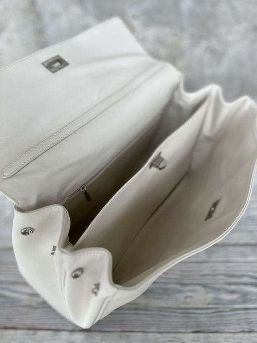 Женская кожаная сумка-портфель 8399-3 Кремовый - Sergio valentini фото 6