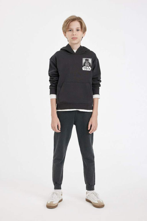 Толстовка с круглым вырезом для мальчиков Звездные войны - Defacto фото 2