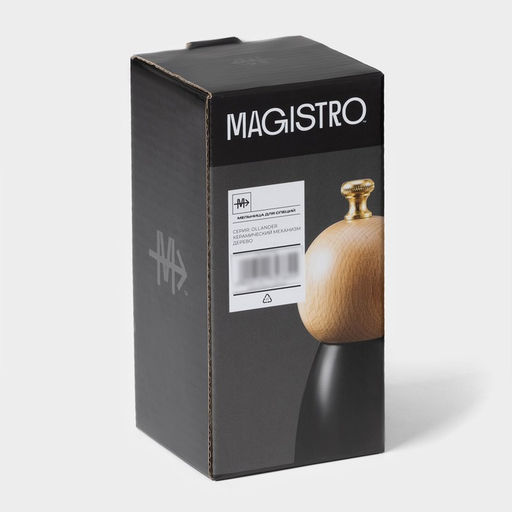 Мельница для специй Magistro Ollander, 13,5 см, цвет чёрный  фото 5
