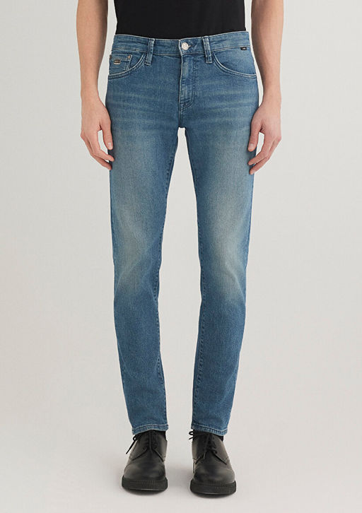 James Lux Black Golgeli Puslu Indigo Mavisi Jean Pantolon  фото 4