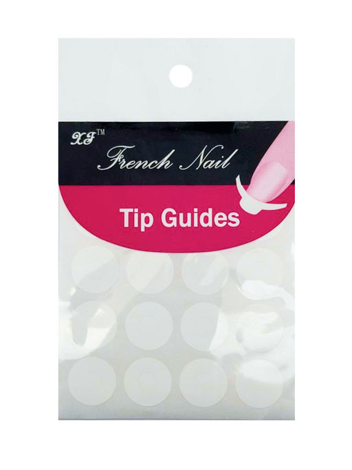 Planet Nails Трафарет для французского маникюра круглый, белый