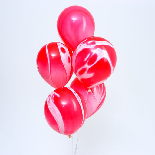 Воздушный шар латексный 12" «Агат красный», набор 5 шт.