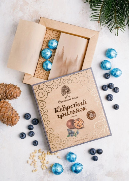 Кедровый грильяж с черникой, 120 г  5 коробок - Сибирский кедр фото 6