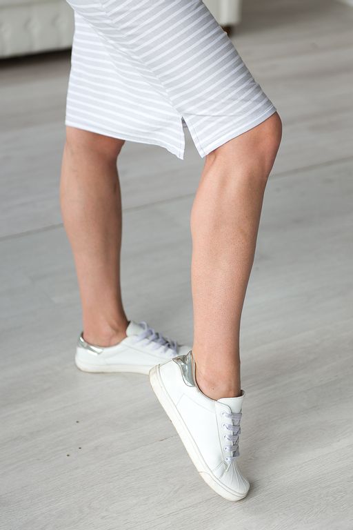 Туника женская из кулирки Альбертина светло-серый - Амадэль фото 6