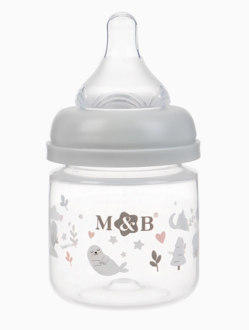 Бутылочка для кормления M&B, ШГ Ø50 мм, +0мес., 120 мл., набор 2 шт. в кор.