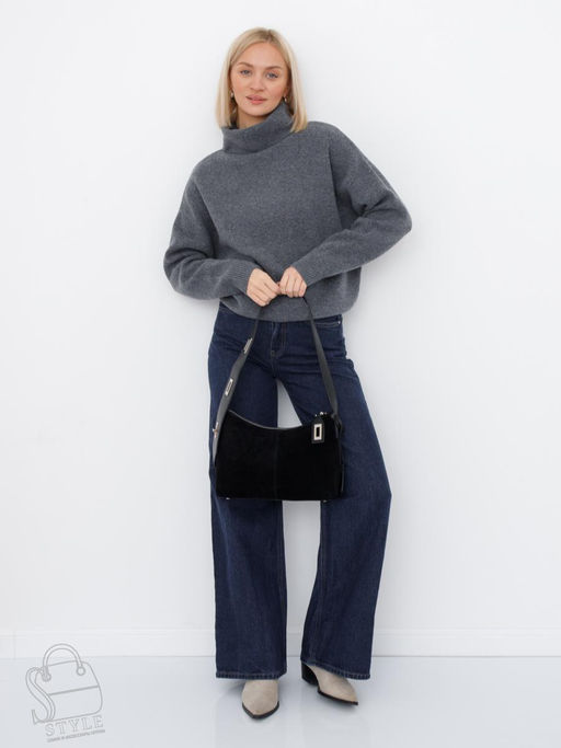 Сумка женская кожаная 1110M black  Polina&Eiterou  в Новосибирске