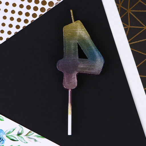 Свеча в торт 4, радужная - Страна карнавалия фото 4