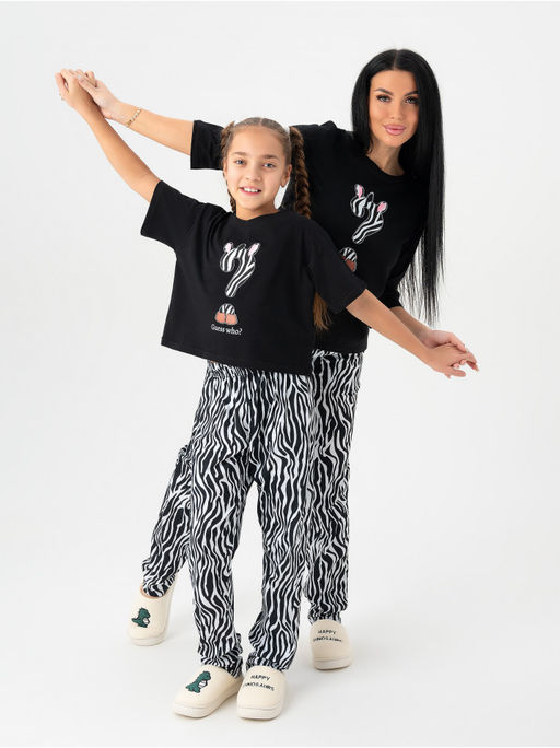 Пижама "Зебра" детская девочка с брюками