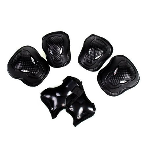 Защита для катания на роликах и велосипеде 6 предметов. 6-18лет / Yan-88Fat-B /уп 100/ черный - Галеонтрейд фото 4