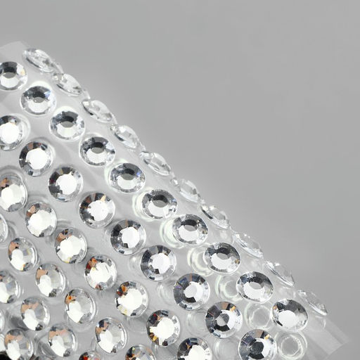 Цена за 4 шт. Стразы самоклеящиеся, d = 6 мм, 160 шт на листе на листе, цвет серебряный