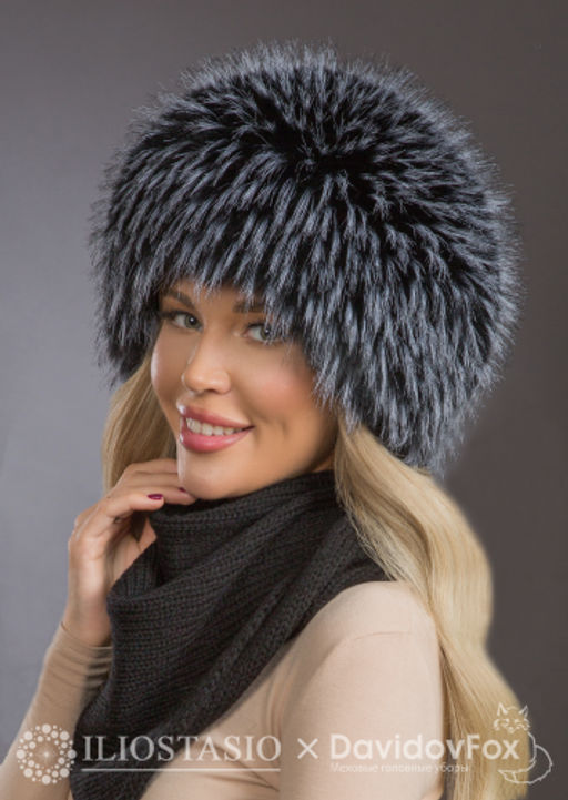 Шапка Сноп экомех енот блэк