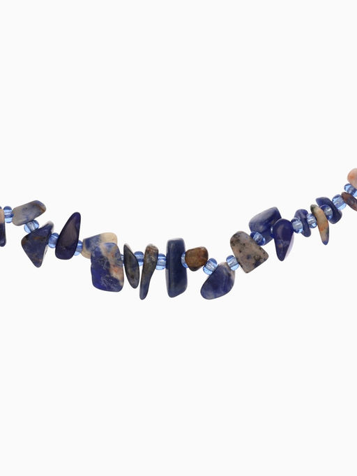 Ожерелье из камня, 45 см, синее