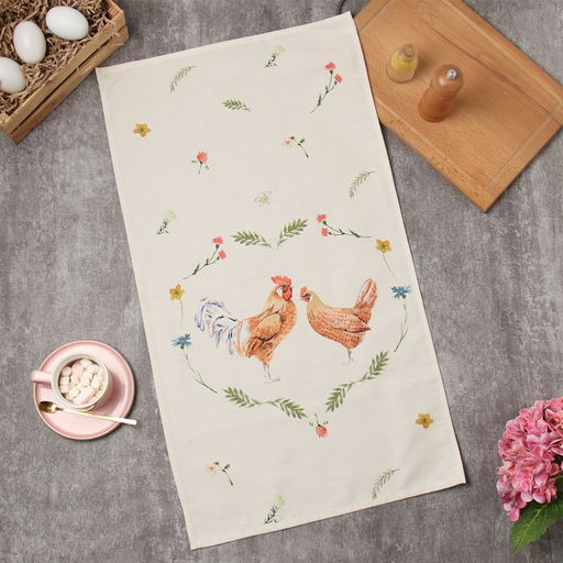 Полотенце Этель Hen love 40х73см, 100% хл, саржа 190 г/м2