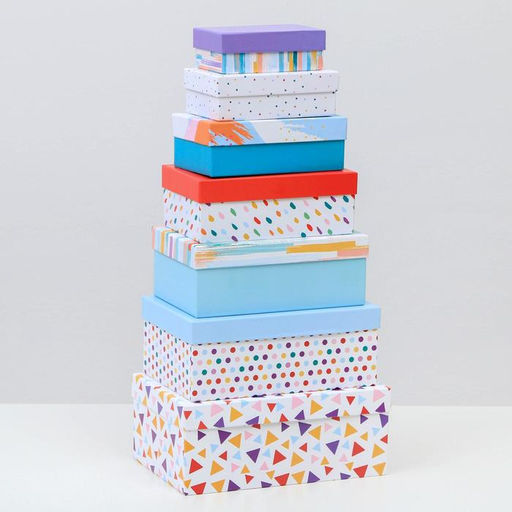 Набор коробок подарочных 15 в 1 Поздравляю!, 12 х 7 х 4 см - 46,6 х 35,2 х 17.5 см - Дарите счастье фото 5