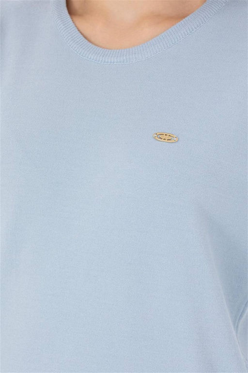 Женский синий меланжевый свитер с круглым вырезом Неожиданная скидка в корзине - U.s. polo assn фото 7