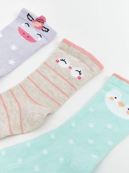 Desenli K?z ?ocuk Soket ?orap 5li