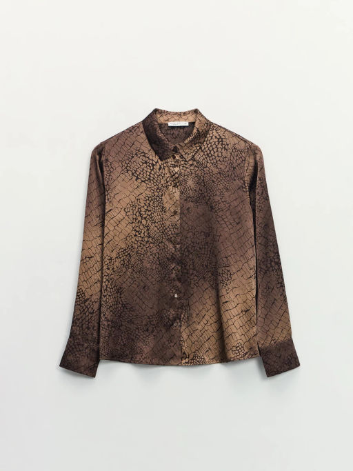 Атласная блузка с принтом / Zarina