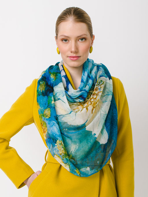 Большой мягкий очень нежный двусторонний палантин в стиле арт-деко - Tantino фото 4