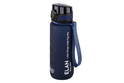 Бутылка для воды 500 мл 6,5*6,5*23 см Style Matte с углублениями д/пальцев, темно-синяя - Elan gallery фото 5