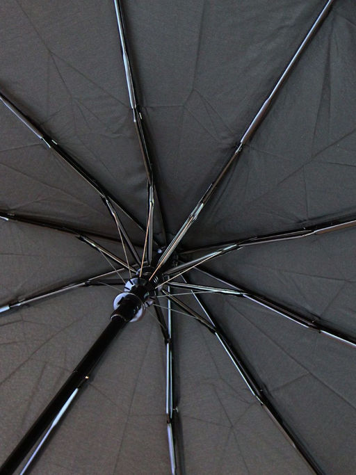 Зонт Arman полуавтомат чёрный A0055 ручка полукрюк - Family фото 3