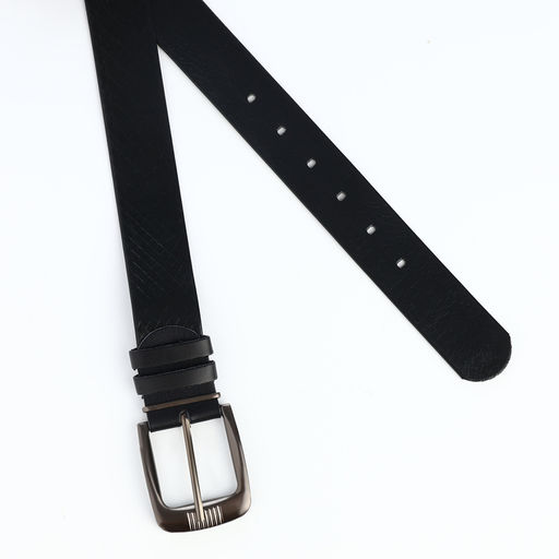 Цена за 2 шт. Ремень мужской, ширина 3.5 см, винт, один прокол, пряжка металл, чёрный