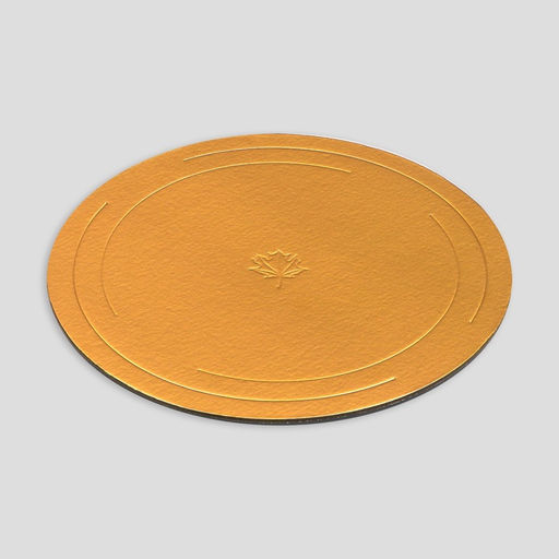 Цена за 5 шт. Подложка для торта усиленная 34 см, золото - жемчуг, 3.2 мм