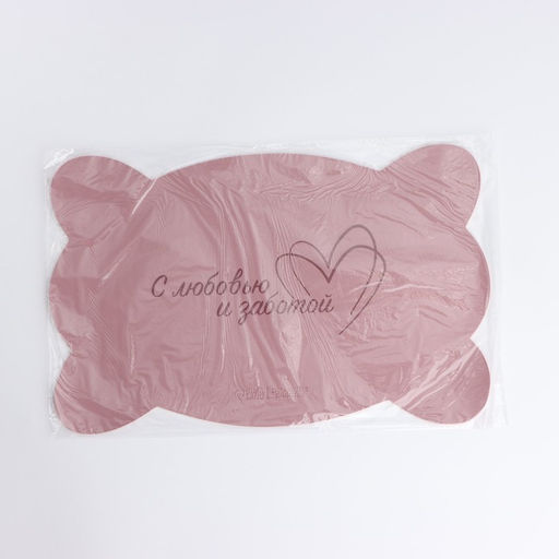 Коврик под миску форменный Кость, 39,5 х 25 см, розовый - Пушистое счастье фото 5