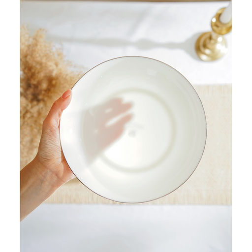 Тарелки SL Home «Каскарон», d=20 см, набор 2 шт., костяной фарфор, белые