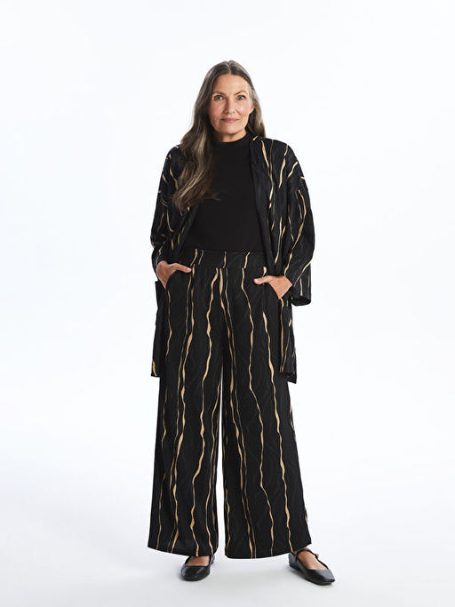 ?al Yaka Desenli Kad?n Kimono