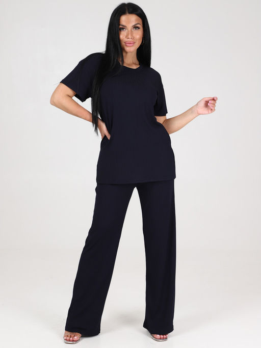 764 ПИЖАМА ЖЕНСКАЯ (брюки) (Темно синий) - А-дина фото 4