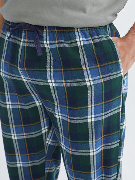 Standart Kal?p Ekose Erkek Pijama Alt