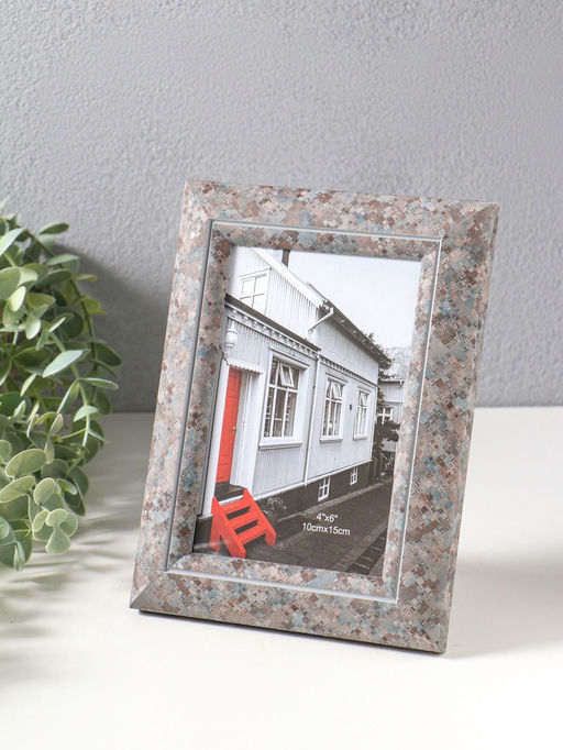 Фоторамка пластик 10х15 см "Марокканская мозаика" оттенки коричневого 19,8х15х2 см