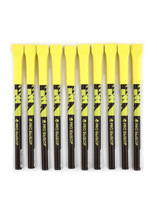 Цена за 10 шт. Ручка-эко, шариковая, синяя паста, 1.0 мм «Чёрный неон» PROвыбор.