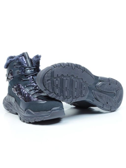 04-8524-2 DARK BLUE Ботинки женские зимние (искусственные материалы) - Фабричный китай фото 12