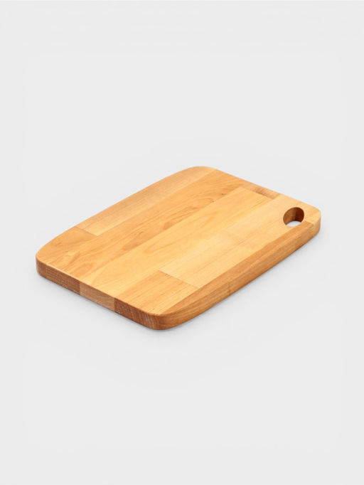 Доска разделочная, 22.2×17×1.8/1.6 см, дерево берёза, пропитана маслом, бежевая