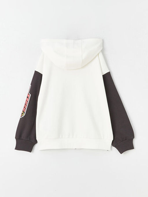 Kap??onlu Powerpuff Girls Bask?l? Uzun Kollu K?z ?ocuk Fermuarl? Sweatshirt - Waikiki фото 3