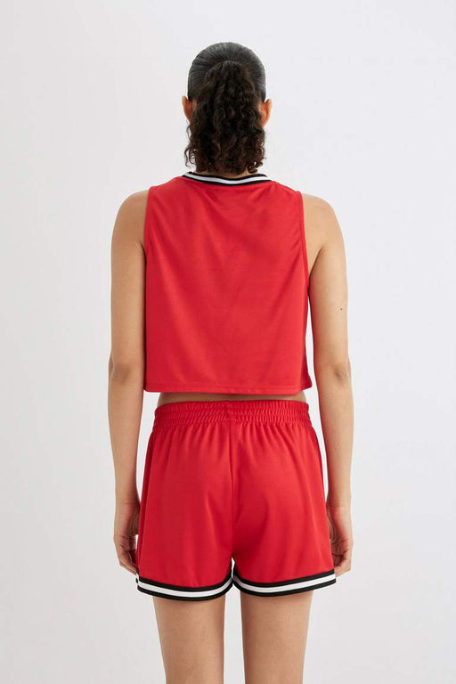 Укороченная майка с принтом DeFactoFit с круглым вырезом фото 10