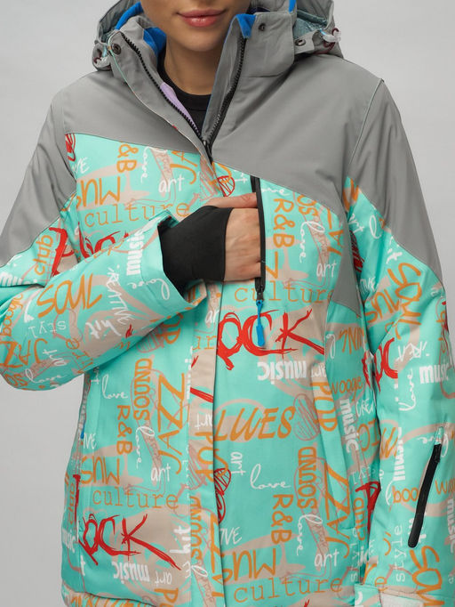 Горнолыжный костюм женский бирюзового цвета 02252Br - Chunmai фото 43