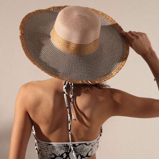 Шляпа женская MINAKU, цвет серый, розовый, размер 58