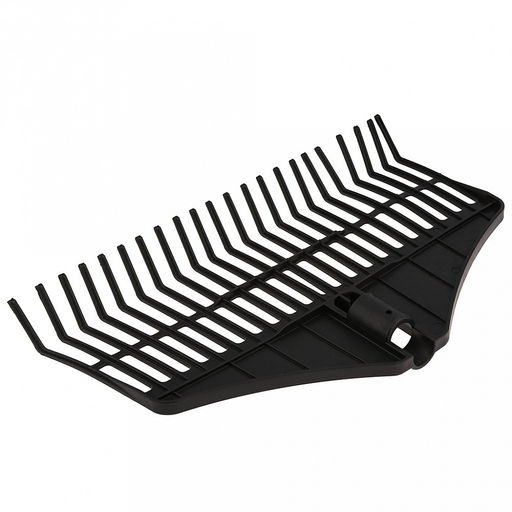 Грабли садовые пластмассовые 43х23см, износостойкие, гибкие, полипропилен, черный (Россия)