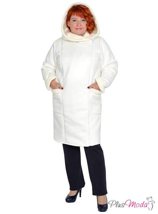 Жакет-дубленка Модель №1385 размеры 44-84 - Plusmoda фото 8