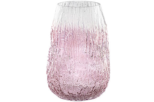 Ваза 20*20*30 см 6 л, бело-бордовый, стекло