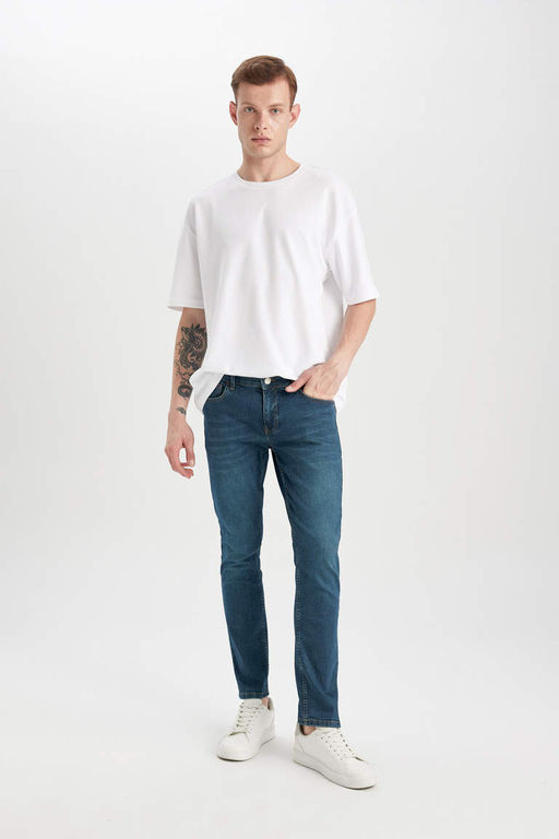 Pedro Slim Fit Джинсовые брюки узкого кроя с нормальной талией и узкими штанинами - Defacto фото 2