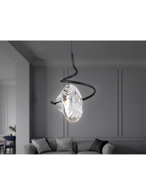 Светильник подвесной LH15001, 1хG9, 40Вт, d19 h140 см, чёрный