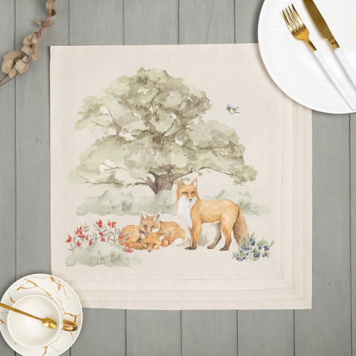 Набор салфеток Этель Forest landscape 40х40 см - 4 шт, 100% хлопок, саржа 190 г/м2  фото 2