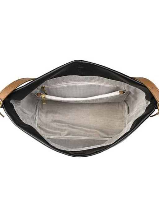 Сумка женская хобо натуральная кожа 48-206-1 цвет черный